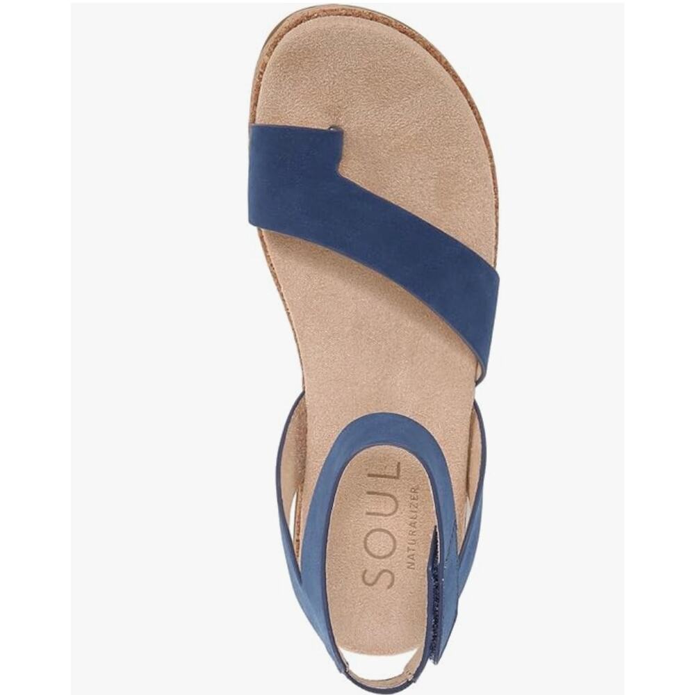 NIB Women's SOUL Naturalizer Women's Divina Sandal Blue Strap Summer  6.5 - Picture 3 of 11